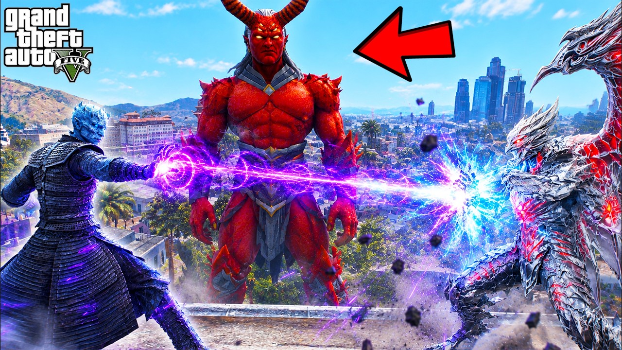 Franklin Fights Hell Monster Lava King in GTA 5 | SHINCHAN and CHOP