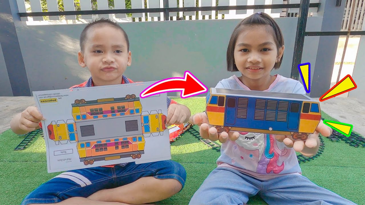 น้องโก๊ะพี่แอมป์ | เล่นโมเดลรถไฟกระดาษ หัวรถจักรโมเดล