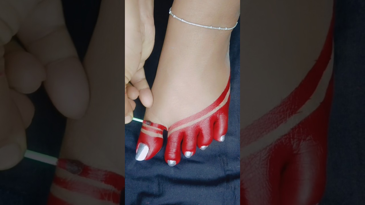 Bengali Alta Design payer 💓#altadesign #alta #bhojpuri #mehndi #shorts #reelsvideo #durgapuja #dj
