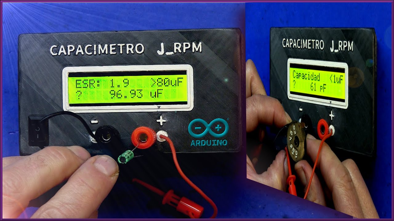 ✅ Capacímetro & ESR con Arduino (v2) | J_RPM