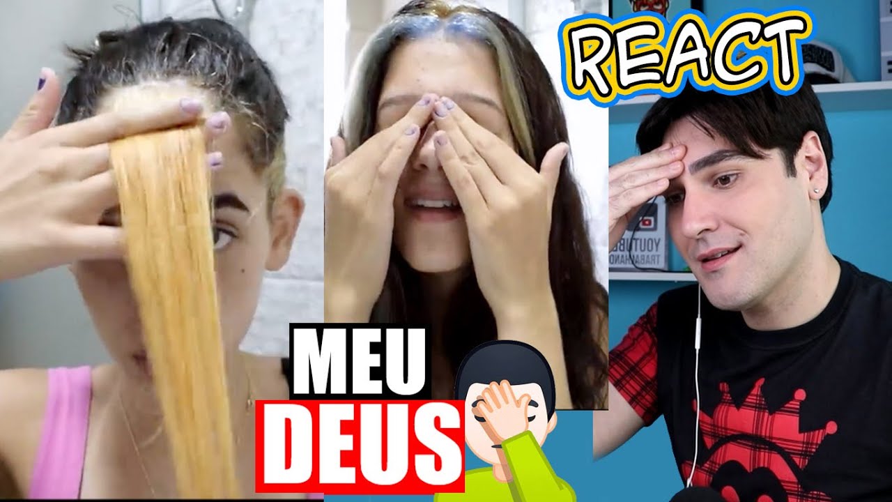 REAGINDO A DESCOLORAÇÃO EM CASA | MECHA NA FRANJA | DEU MUITO RUIM?