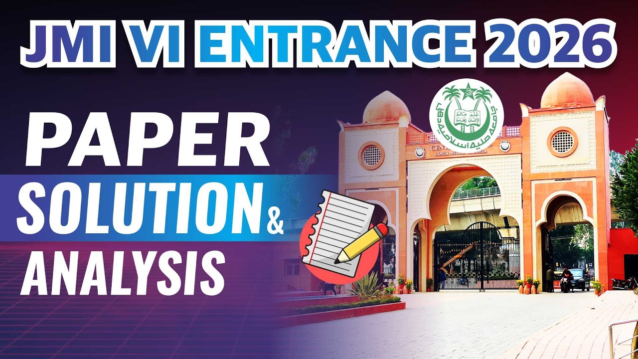 JMI 6th Entrance  2026 Paper Analysis , Solution & Cut-Off