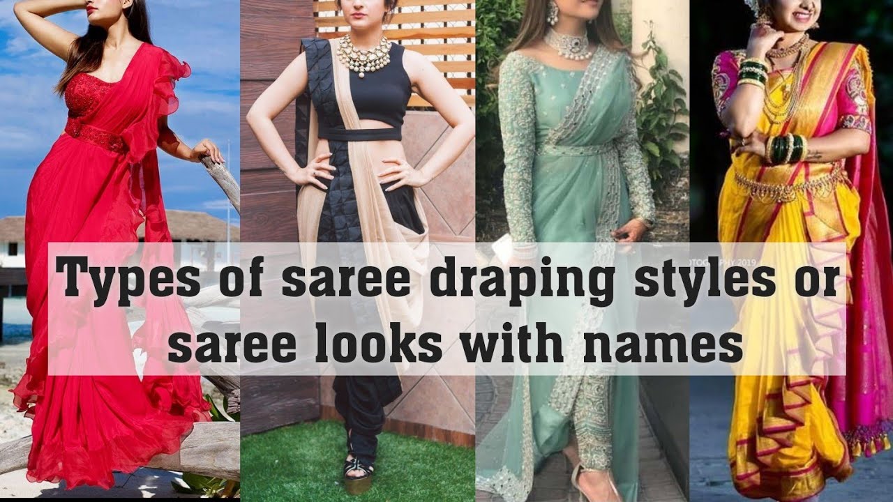 Types of saree draping styles or types of saree looks with names||THE TRENDY GIRL