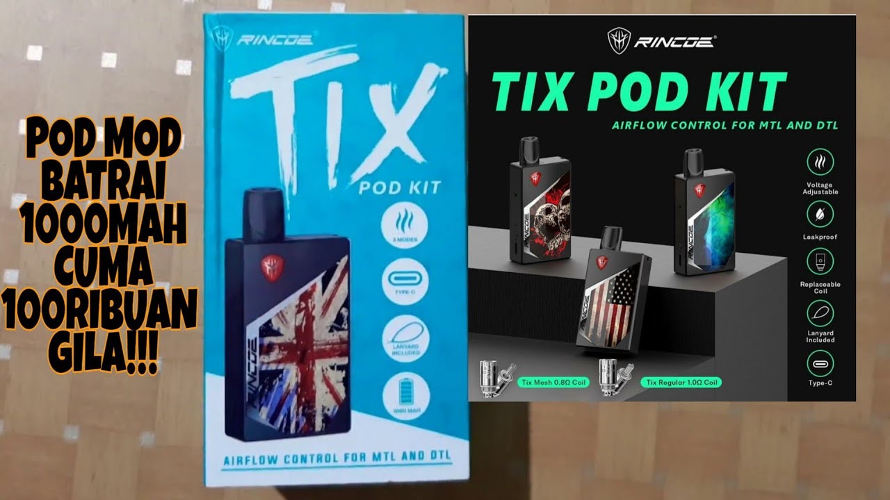 Pod Mod 100 ribuan, yang enak dan murah TIX by rincoe. review indo