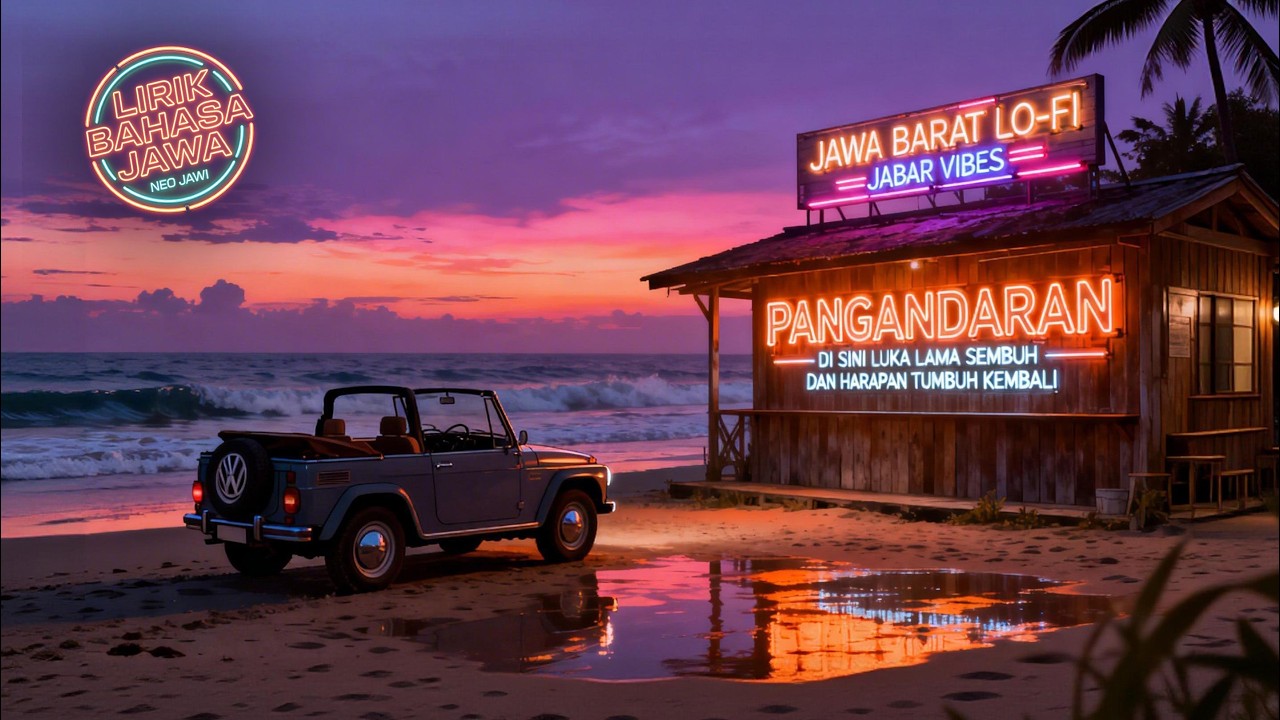 PANGANDARAN: Sunset Pantai Selatan 🌊 Sunset Drive Lirik Jawa | Neo Jawi Vol. 3