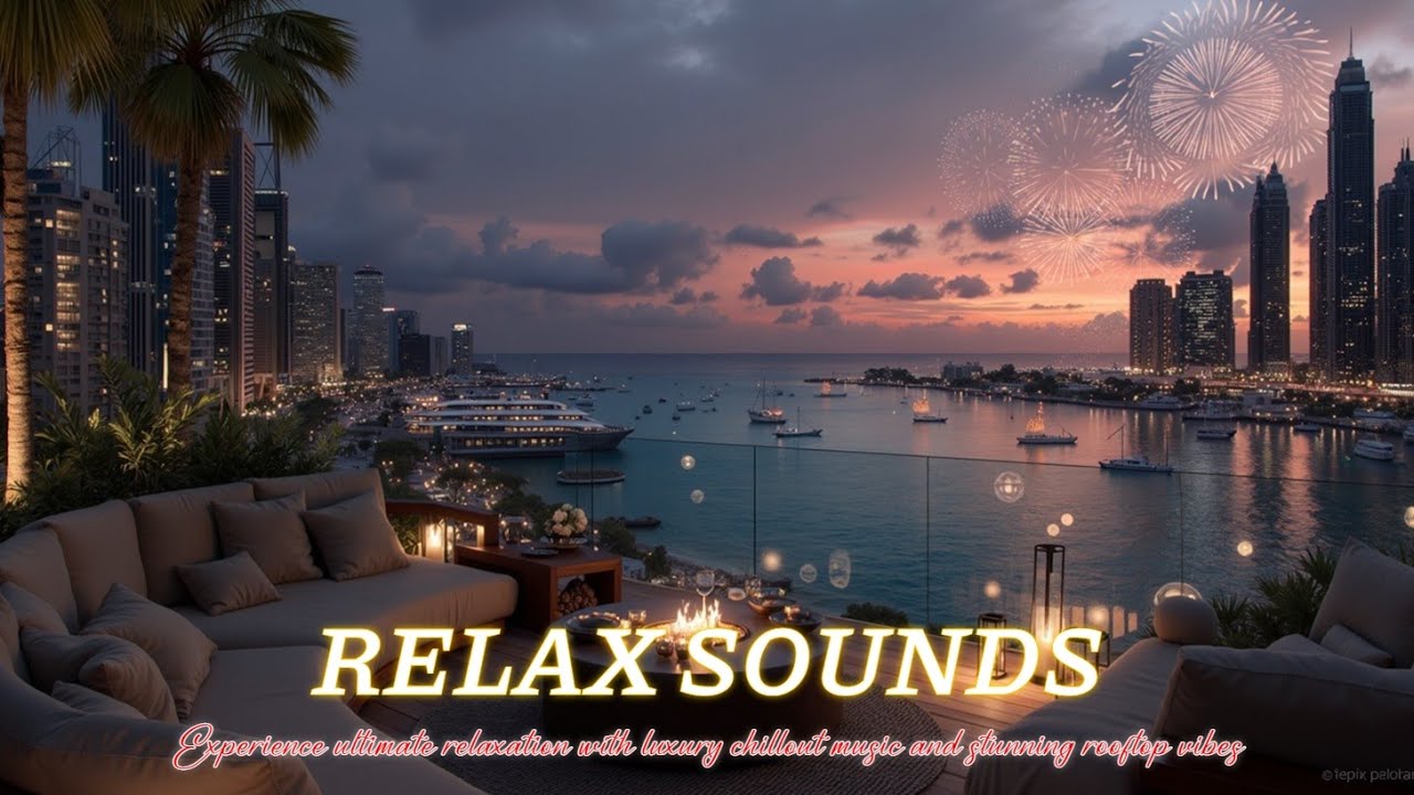 Festive Chillout Lounge   Luxury Ambient Sounds for Elegant Evenings & Cityscape Views