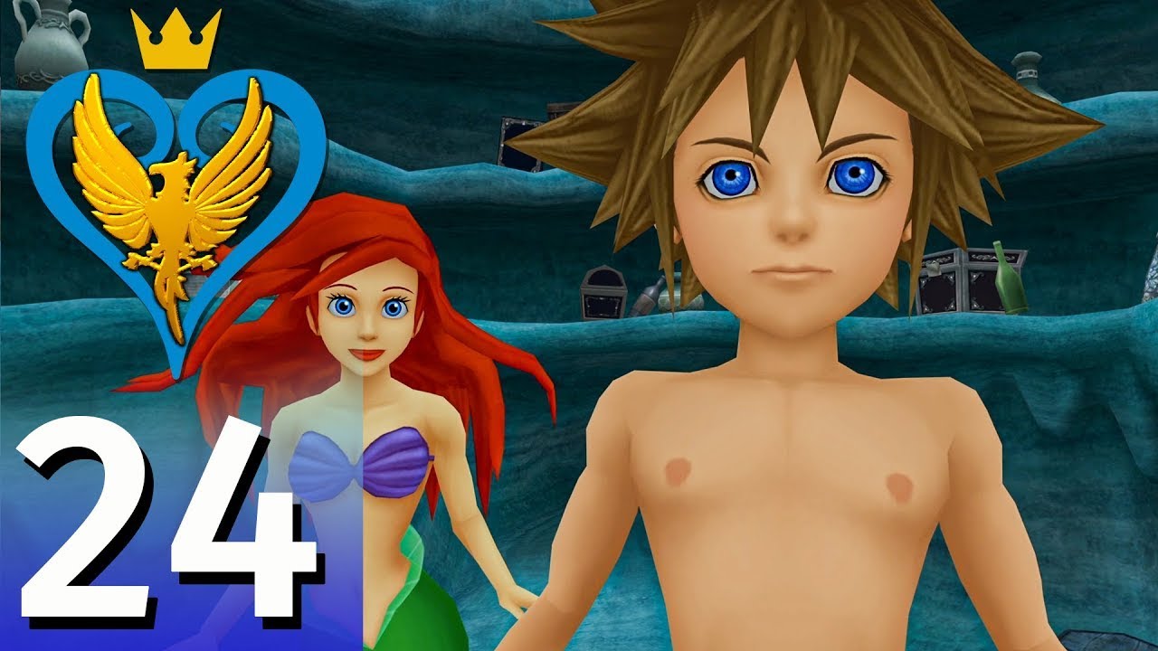 Let's Play Kingdom Hearts 1/1.5 HD PC - #24 Atlantica sunken ship & Dolphin