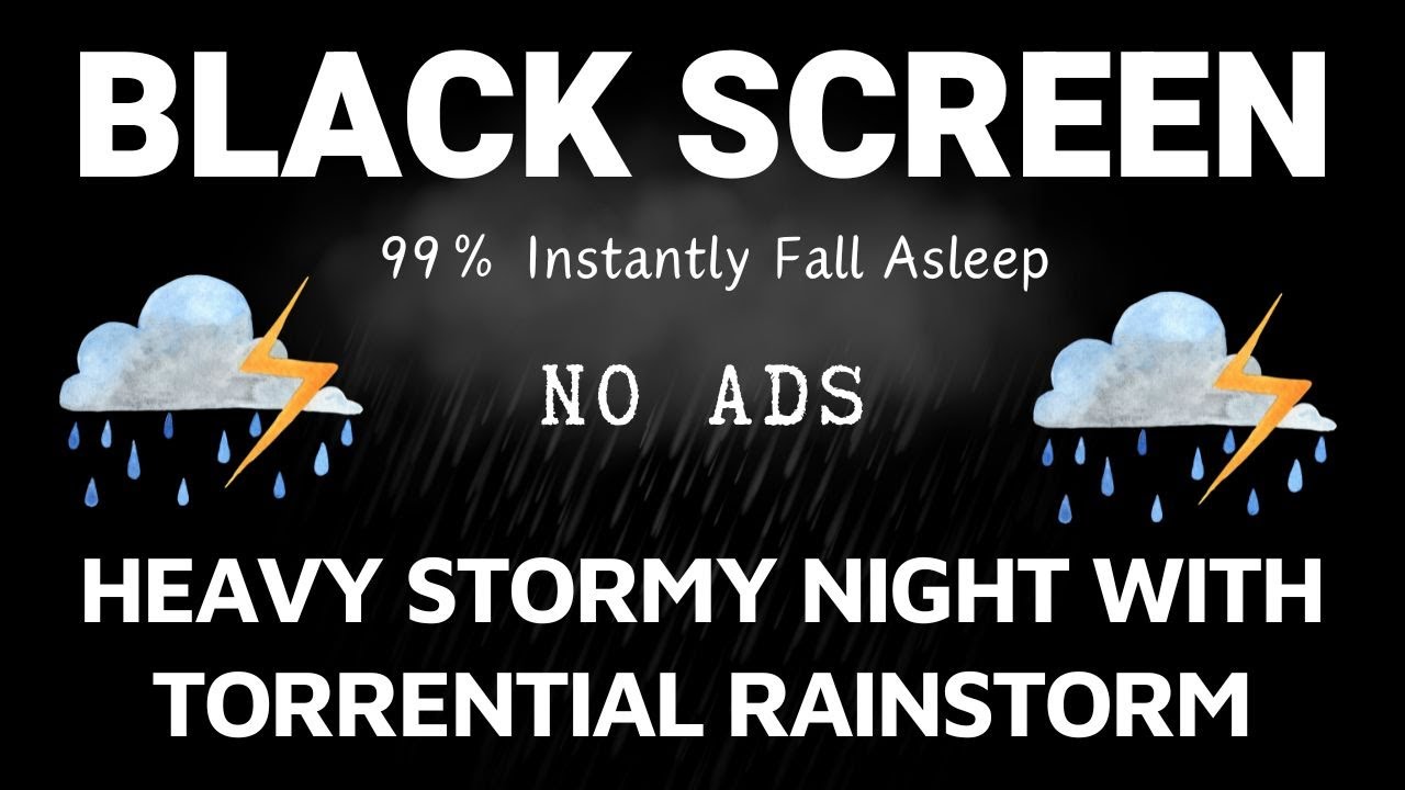 Heavy Rain and Thunderstorm - Sleep Hypnosis to Beat Insomnia Symptoms | Try listening for 3 Minutes