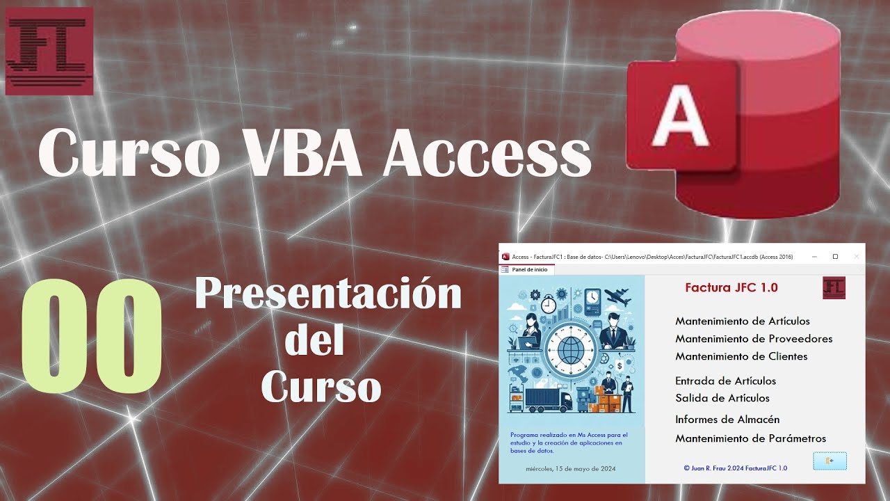Video 00. Presentación del Curso Gratuito de programación en VBA Access.