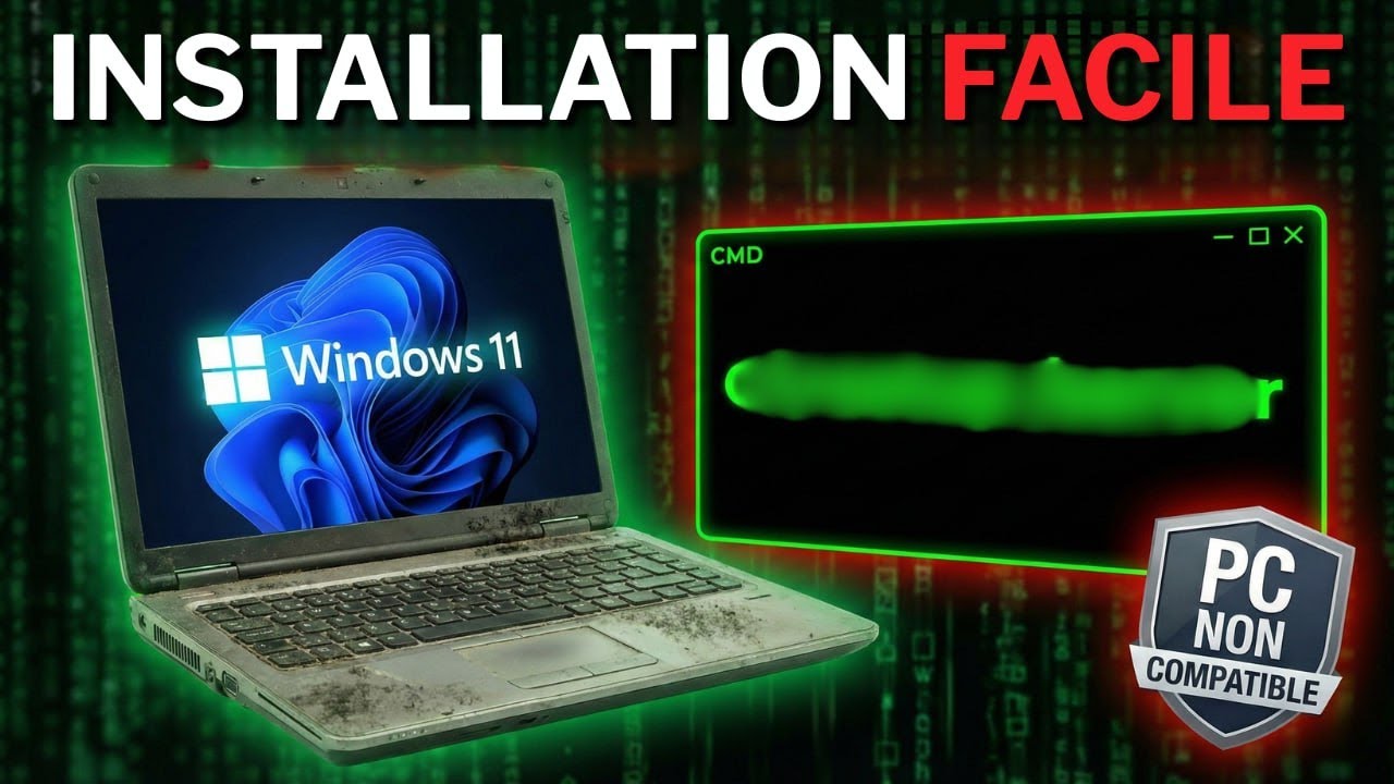 Installer Windows 11 sur PC Non Compatible : 1 Seule Commande (Sans Clé USB)