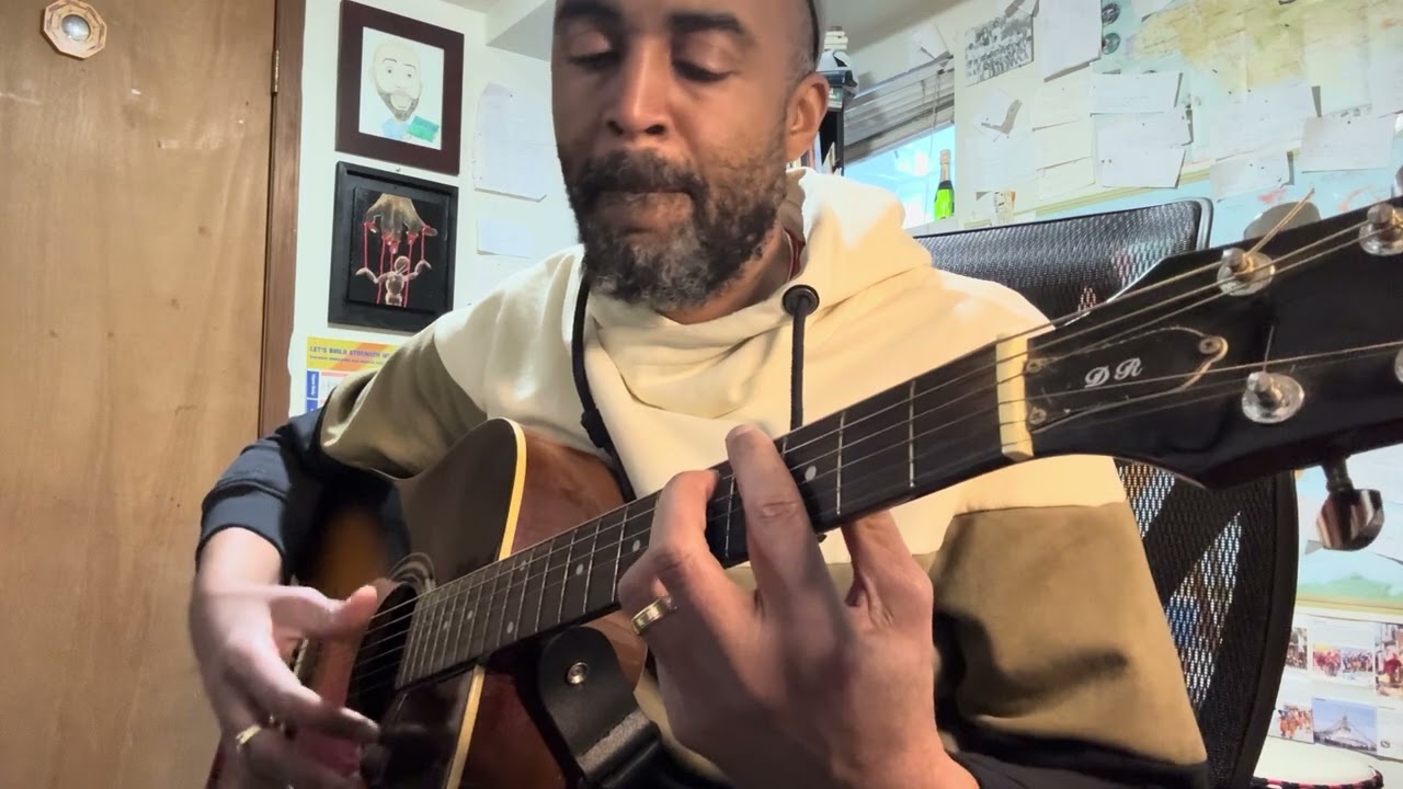 Practicing the song “Stir It Up” by #bobmarley 