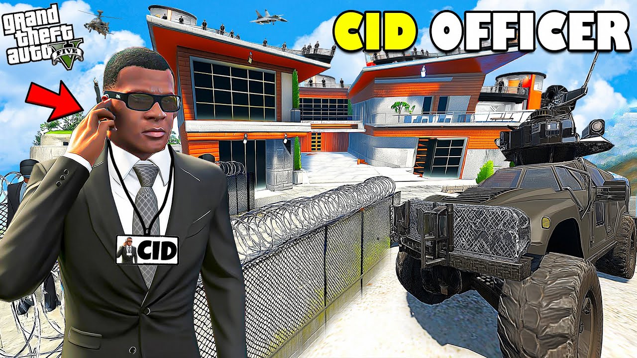 Franklin Becomes The Most Special CID OFFICER in GTA 5 | SHINCHAN and CHOP