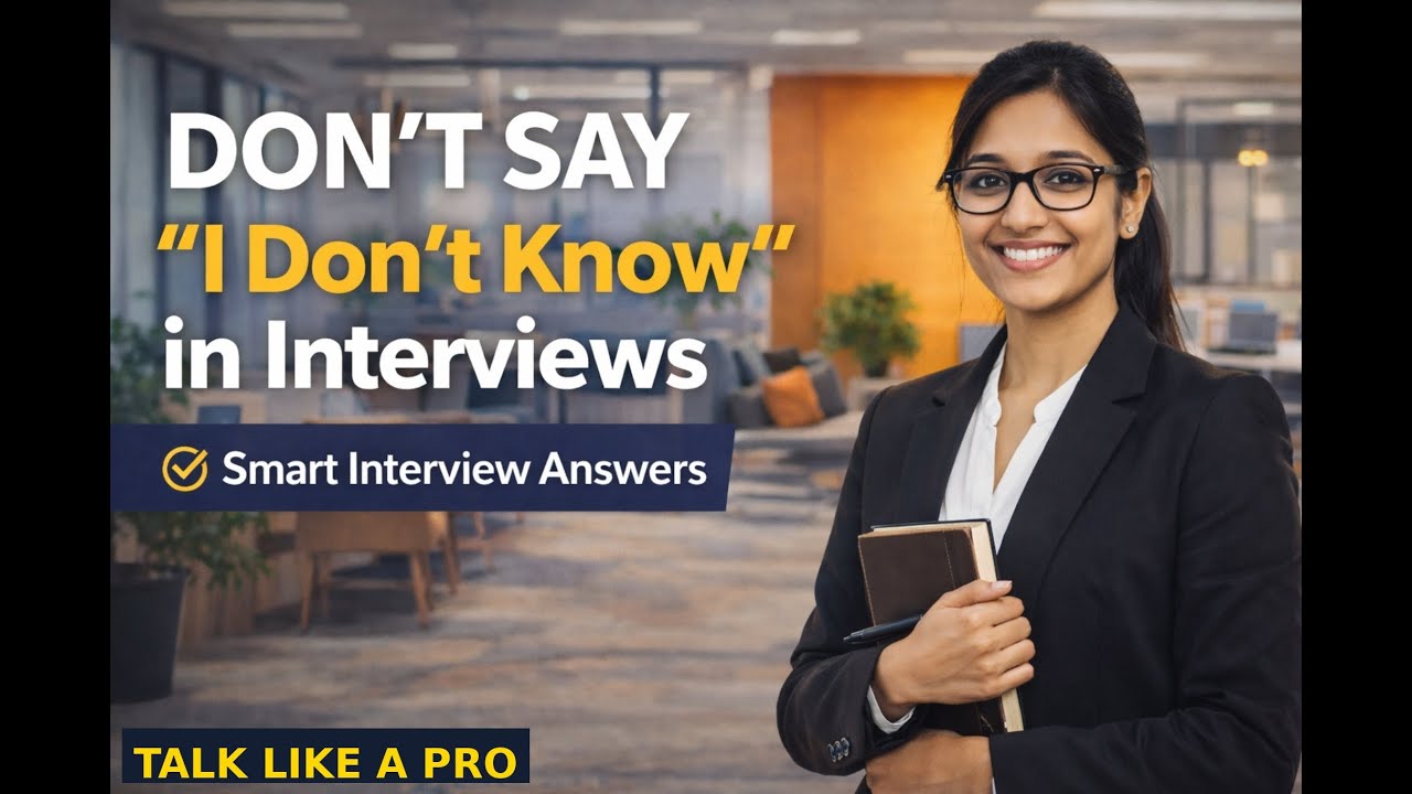 Don’t Say “I Don’t Know” in Interviews | Smart Answers & Tips | Talk Like a Pro
