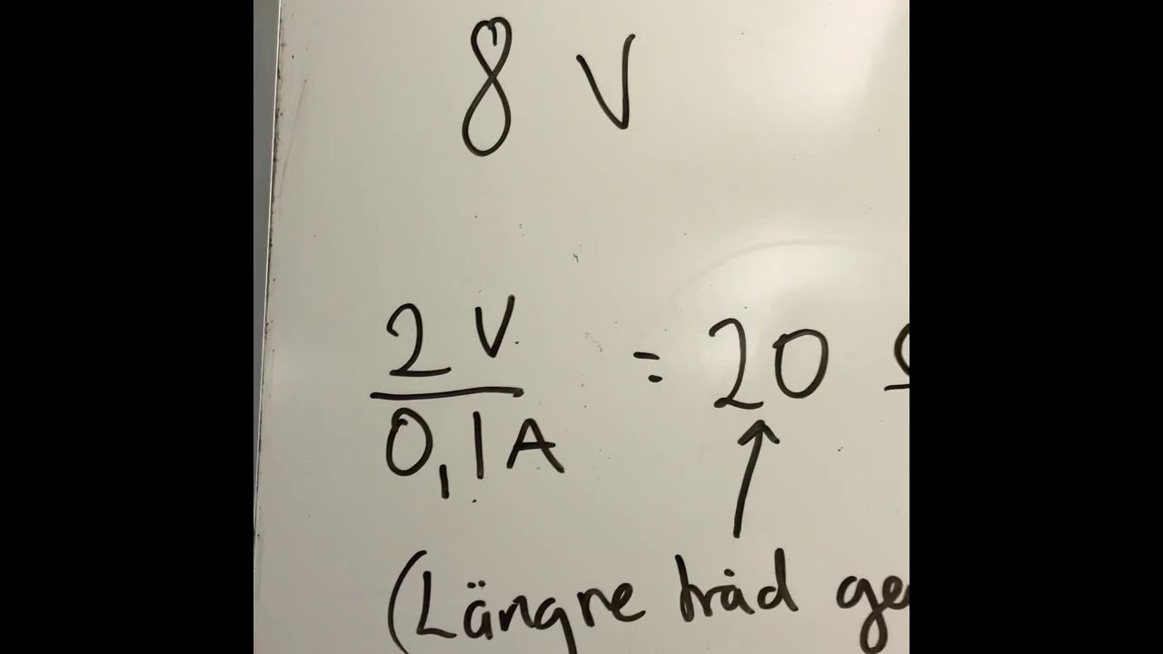 Ohms lag; relationen sp&auml;nning, str&ouml;m och resistans