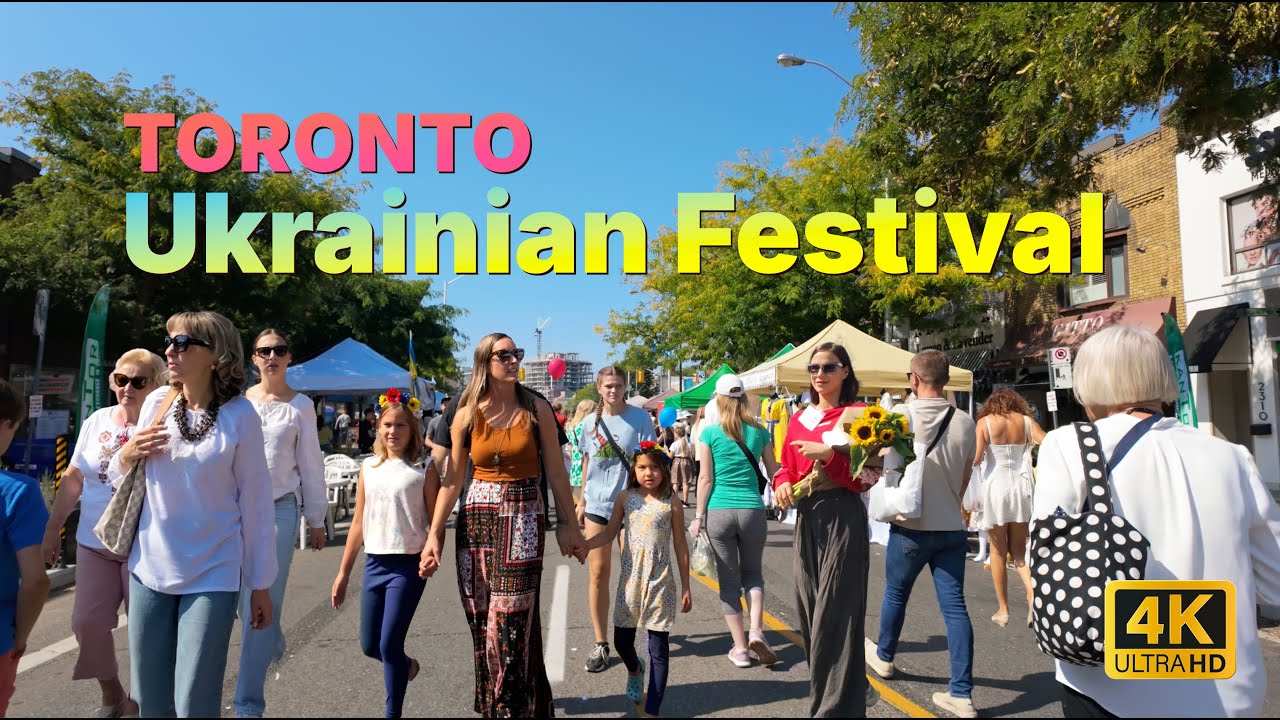 Toronto Ukrainian Festival 2025 | 4K Street Walk Tour 🇺🇦🎶