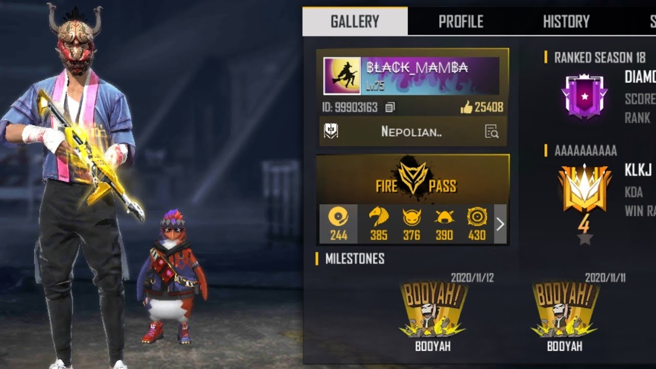 FREE FIRE MAMBA  SHOTGUN  ON 🔥-BLACKMAMBA