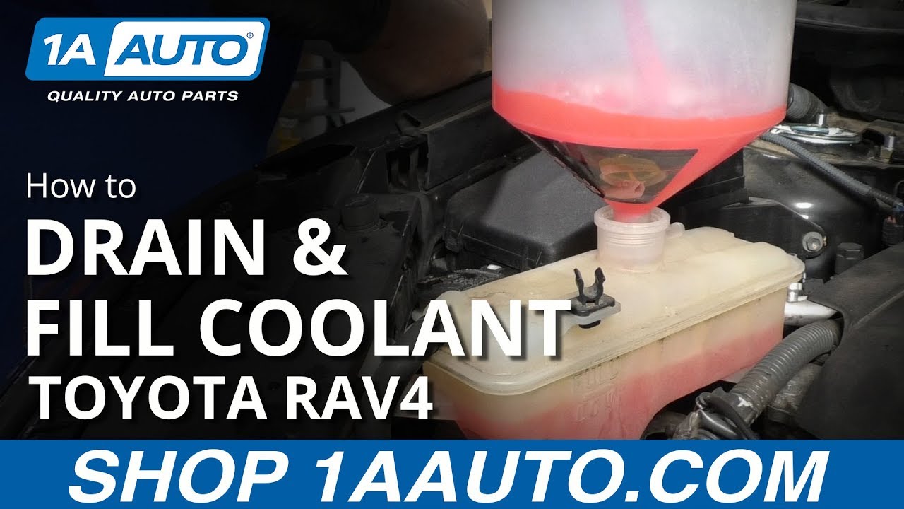 Как слить и залить охлаждающую жидкость в Toyota RAV4 05-16