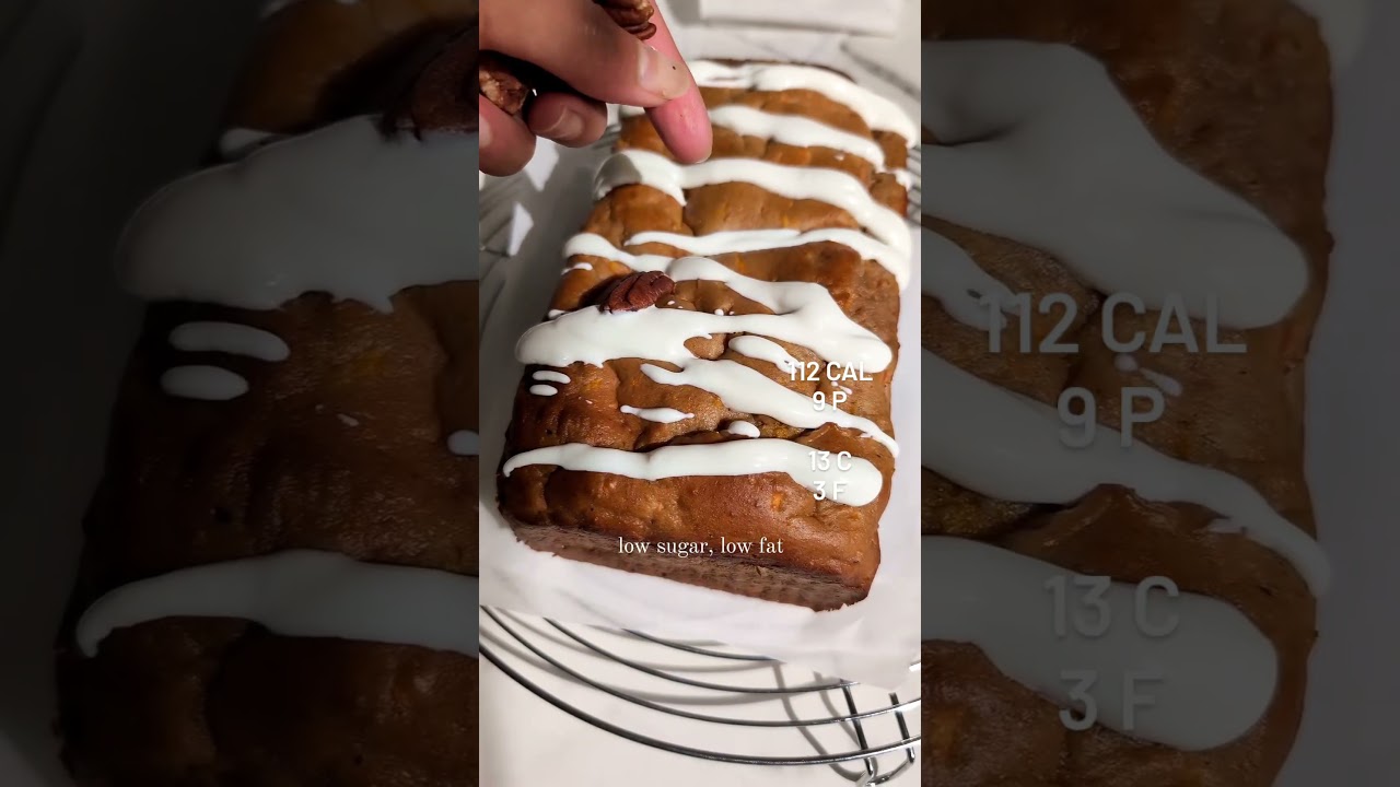 BEST Protein Carrot Cake Loaf you&rsquo;ll Ever Have! #proteincake #carrotcake #healthybaking