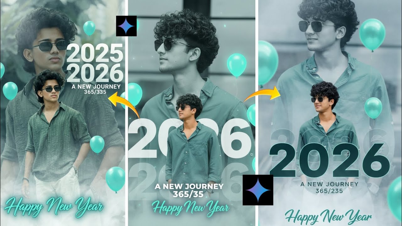 Trending Happy New Year Photo Editing 2026 // Gemini New Year Photo Editing// Gemini New Year Prompt