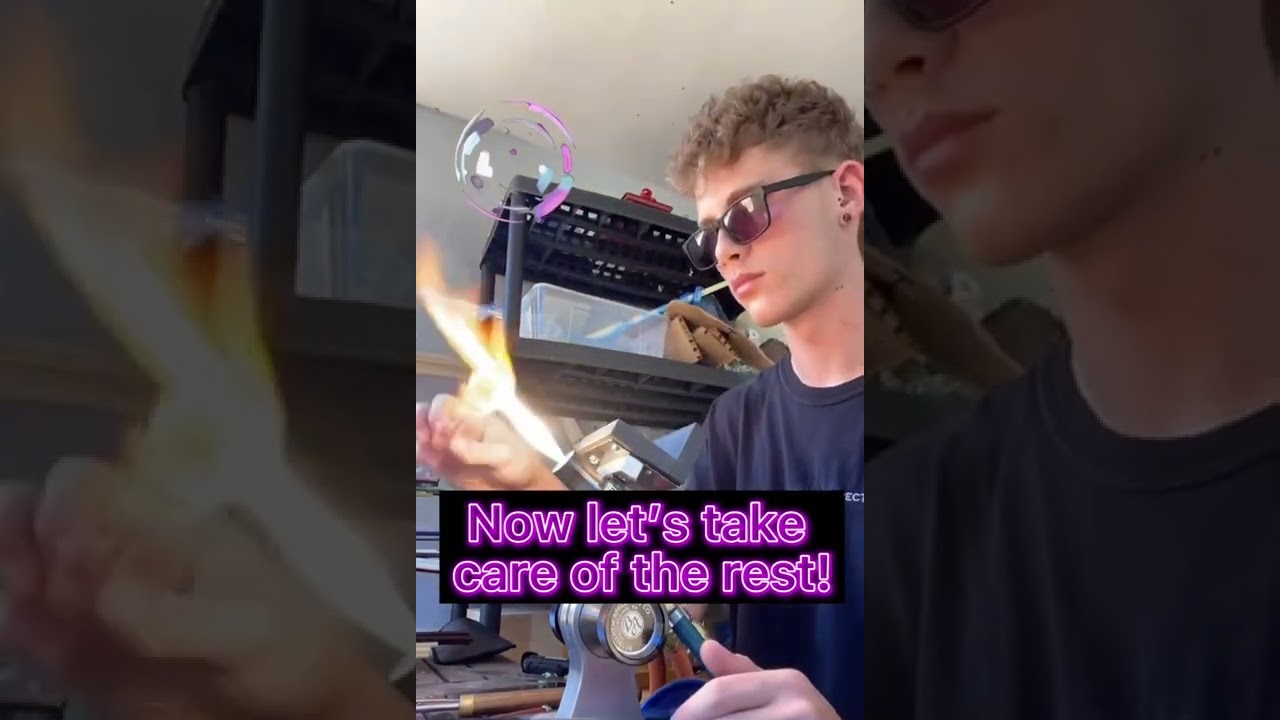 How to make a glass pipe! #howtomake #glassblowing #tutorial #art #pipe #diy #handmade #glassart