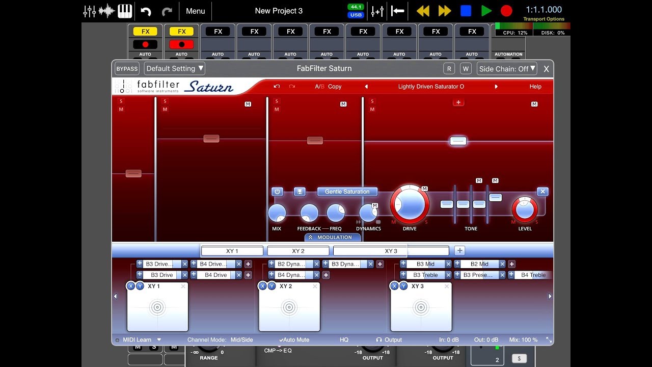 Auria PRO - FabFilter SATURN - Demo with a Real Guitar - Demo for the iPad