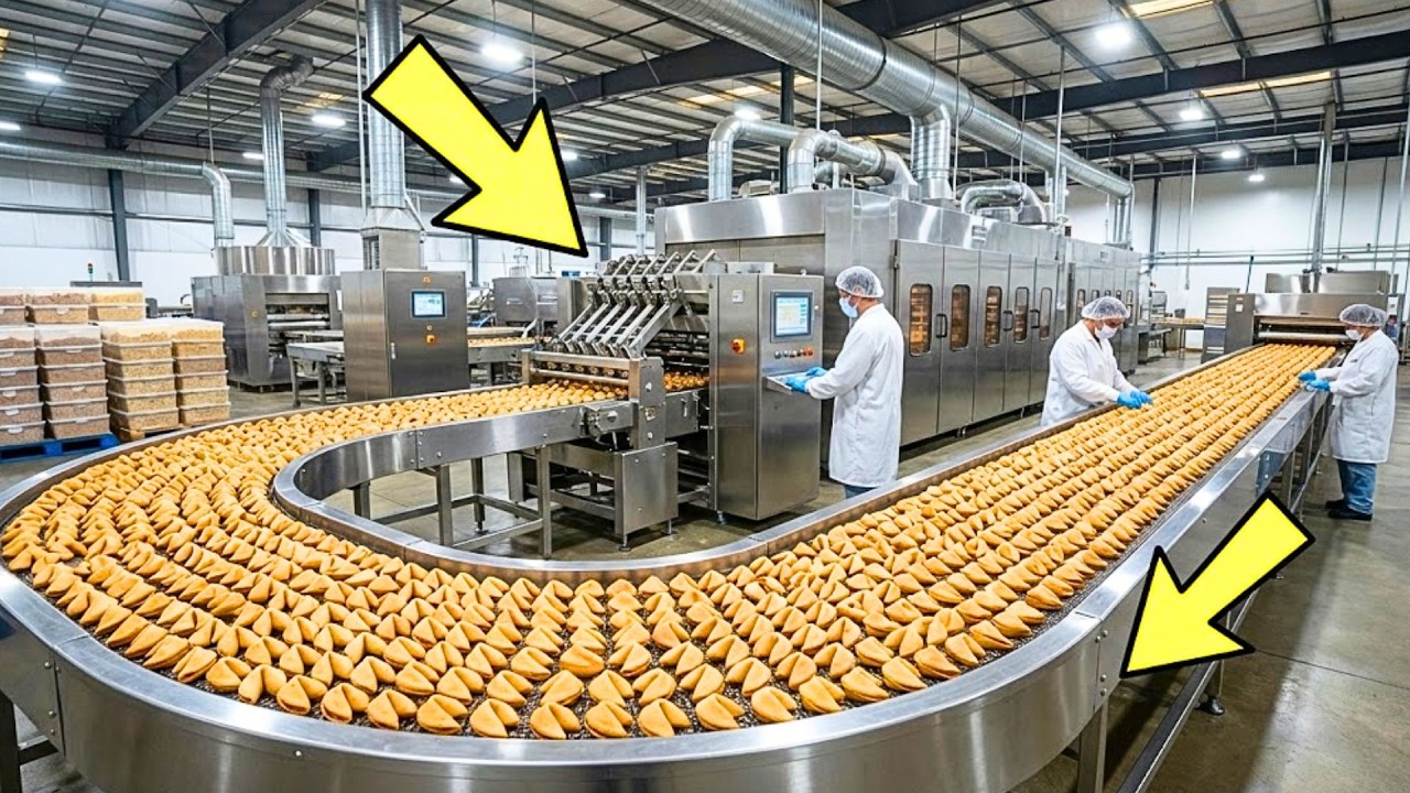 How It's Made the Mass Production of Fortune Cookies in Mega Factory
