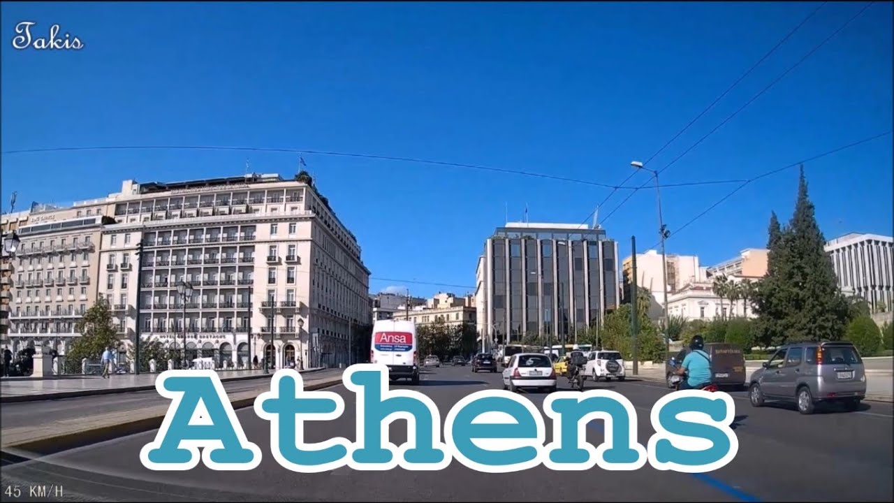 Driving in Athens center - Greece