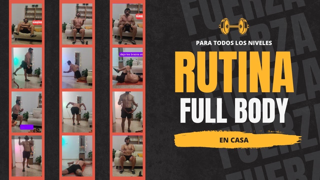 Entrenamiento de Todo el Cuerpo En CASA con bandas elásticas. Rutina Fullbody.