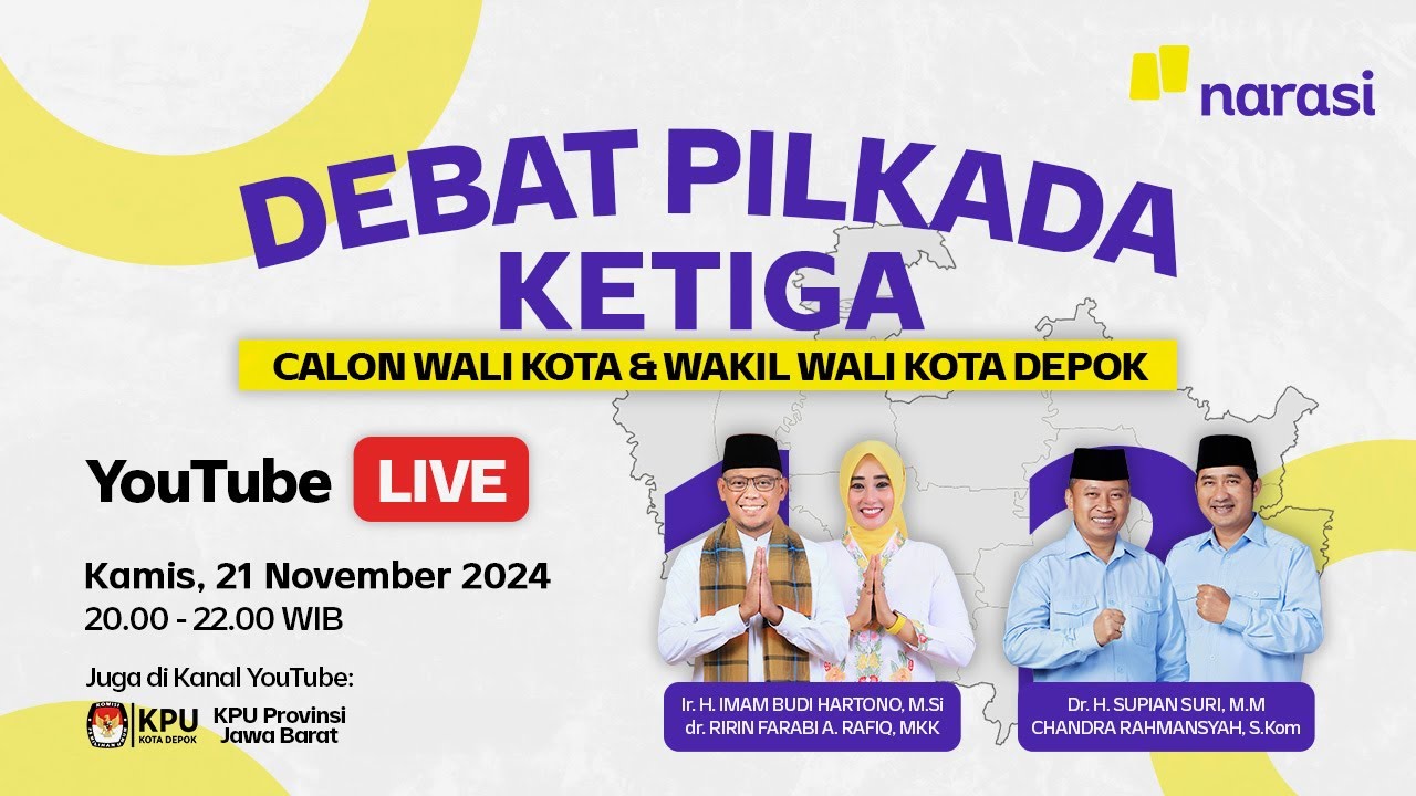 [LIVE] Debat Pilkada Ketiga Calon Wali Kota & Wakil Wali Kota Depok | Live Connect