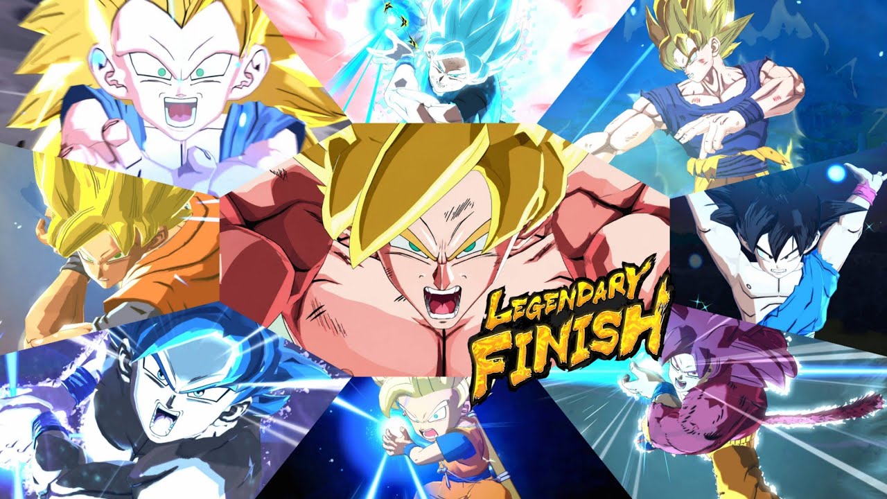 All the Goku Legendary Finishes in Landscape Mode!!-Dragon Ball Legends 