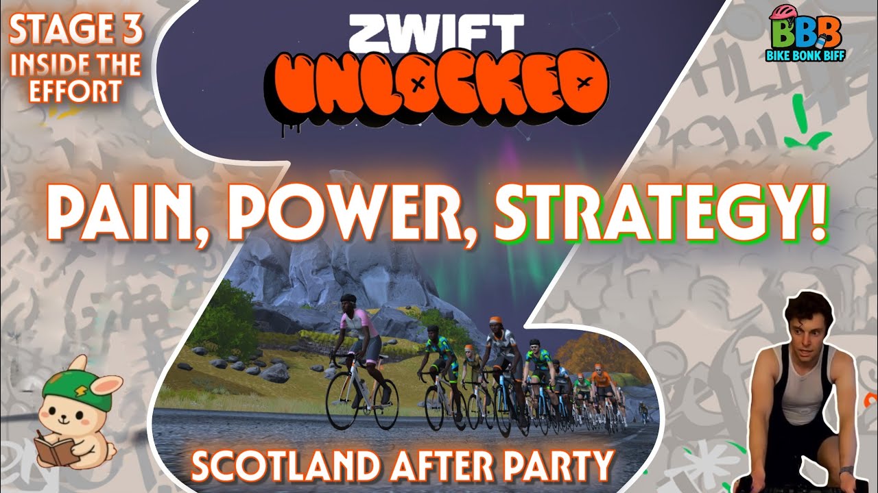 Внутри битвы! | Zwift Unlocked Race Recon: Scotland After Party (советы + живое аудио гонки)