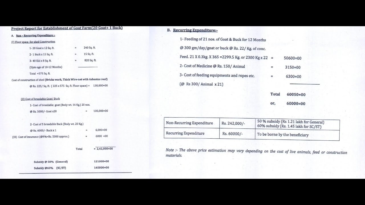 Goat Farming Project Report