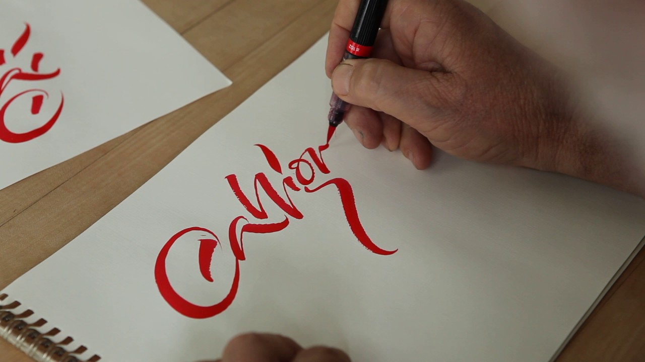 Carl Rohrs, pointed brush calligraphy