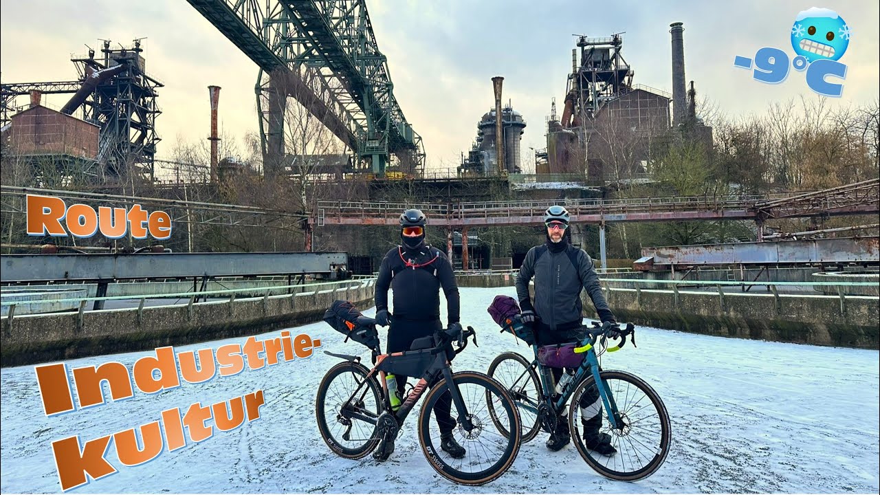 Bikepacking bei -9°C ❄️ | Route Industriekultur im Winter | Kälte, 180 Kilometer, Kultur