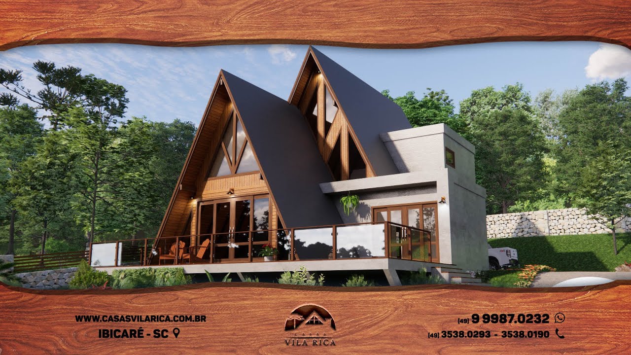 PROJETO2592(MAFRA - SC) - CHALÉ 189,00m² DECK 50,58m²