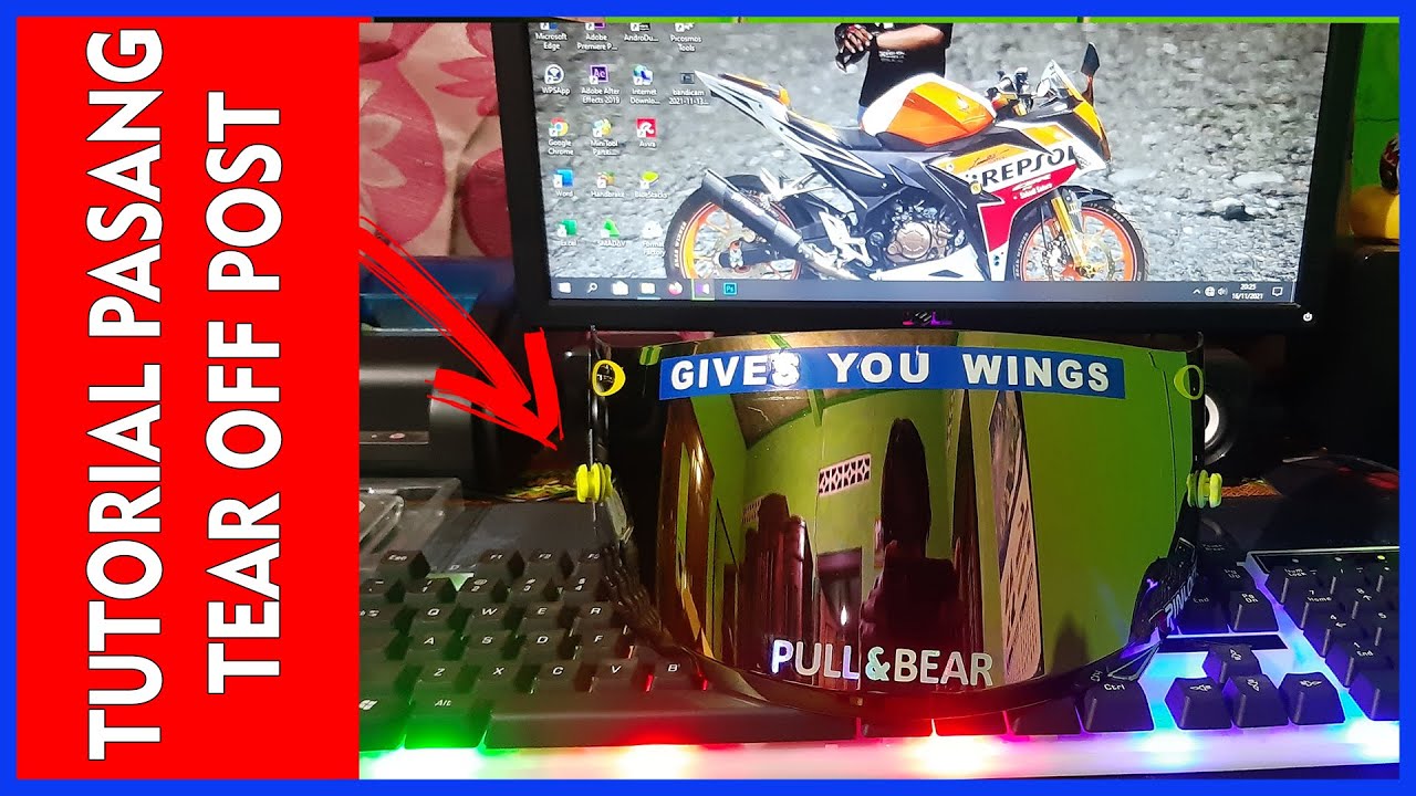 Cara Pasang Dudukan Tear off di Visor Helm R10, K2R, RC7 (Variasi)