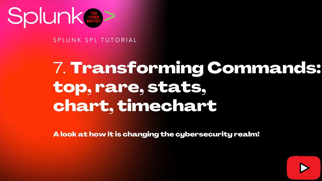 Step-by-Step Guide: Splunk Transforming Commands Every | Top, Rare, Stats, Chart, Timechart