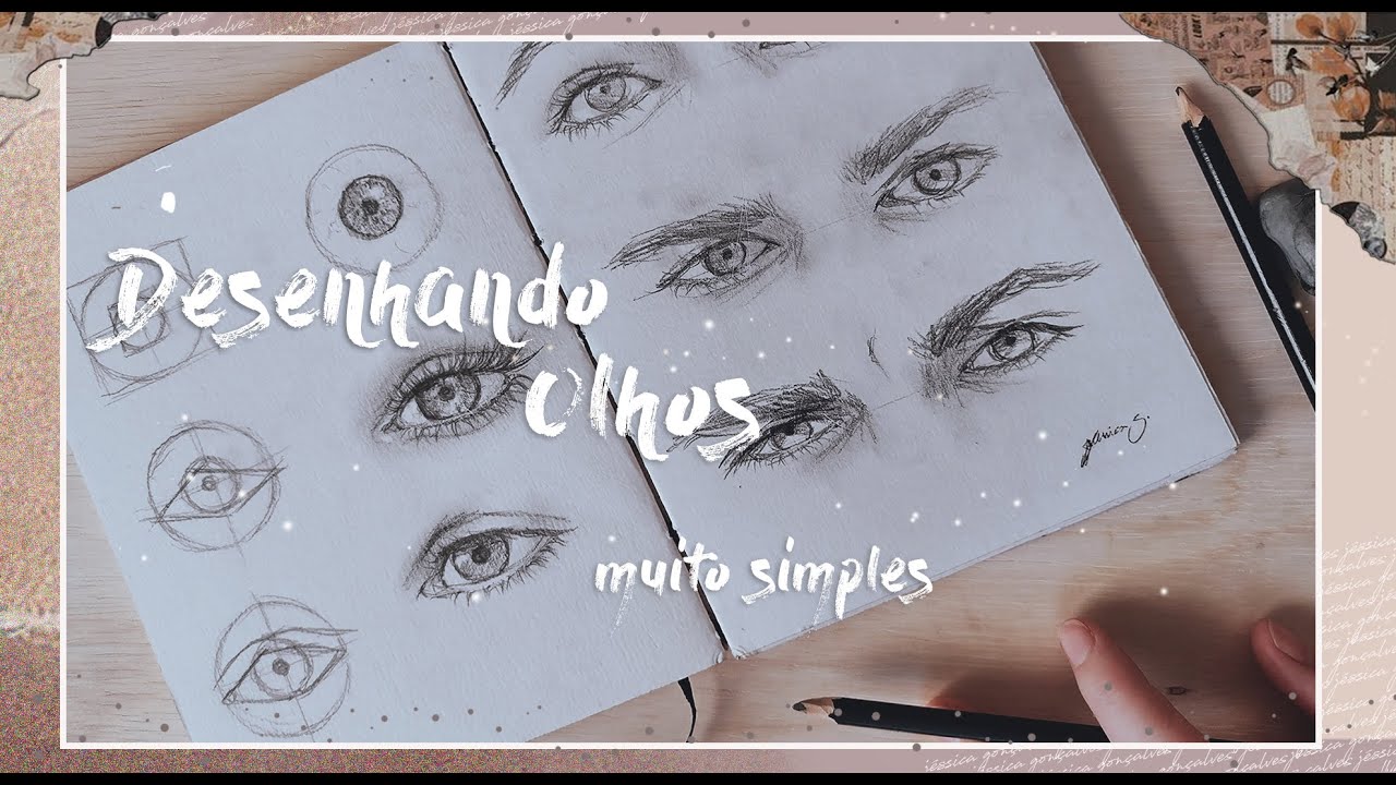 COMO DESENHAR OLHO Realista de Forma Simples, Ângulos e Expressões diferentes, passo a passo ✍