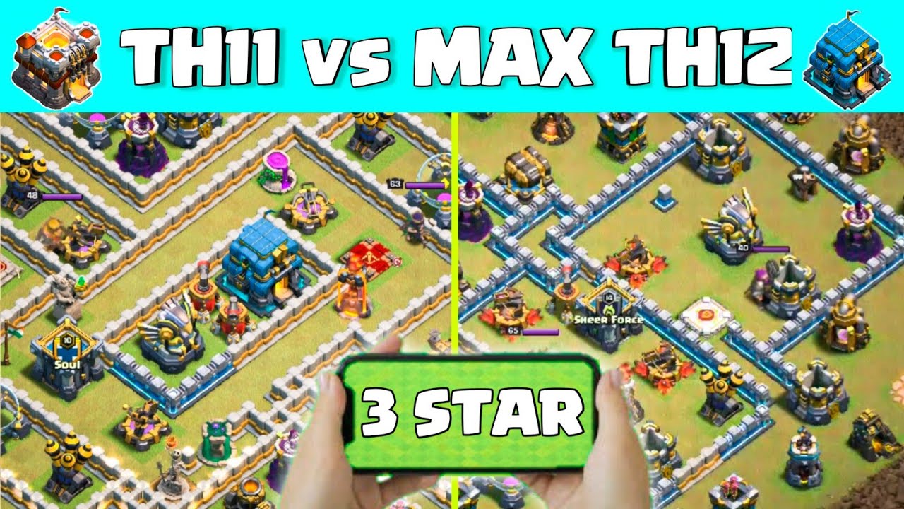 How to 3 star max Th12 with Th11 | Th11 vs Max Th12 3 star attack strategy || Th11 vs Th12 .... coc