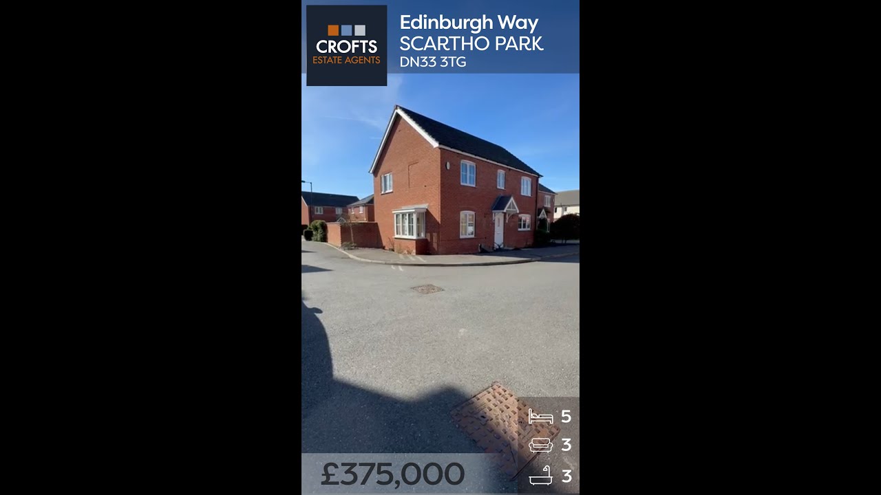 Crofts Virtual Viewing - Edinburgh Way, Scartho Park.£375,000