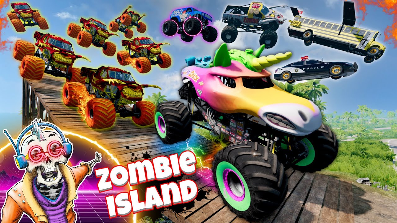 Sparkle Smash Monster Truck Must Stop The Zombies!!! | BeamNG Drive
