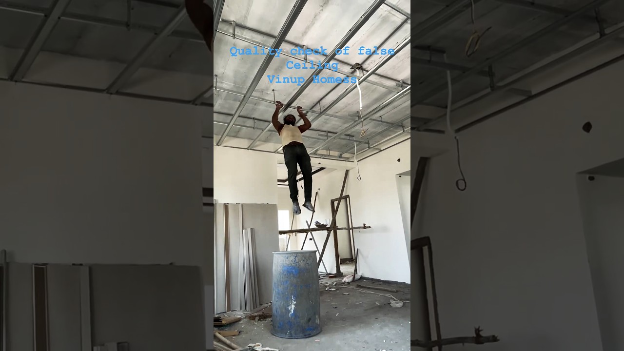 Quality check of Living Room false Ceiling Vinup Homess 