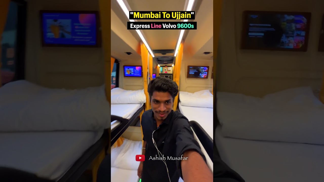 MUMBAI to UJJAIN in Express Line Luxurious Volvo Sleeper Bus 🚌✨