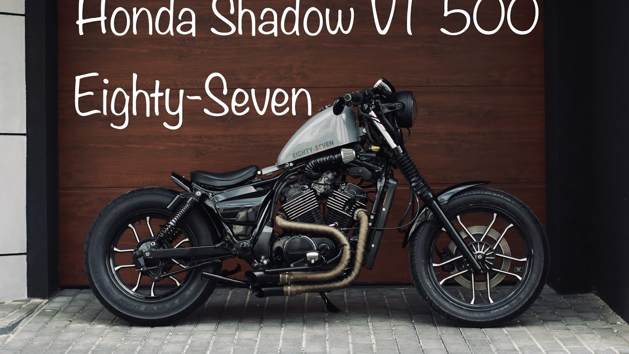 Timelapse Honda Shadow VT 500 Eighty-Seven Bobber Custom like Harley Davidson Sportster