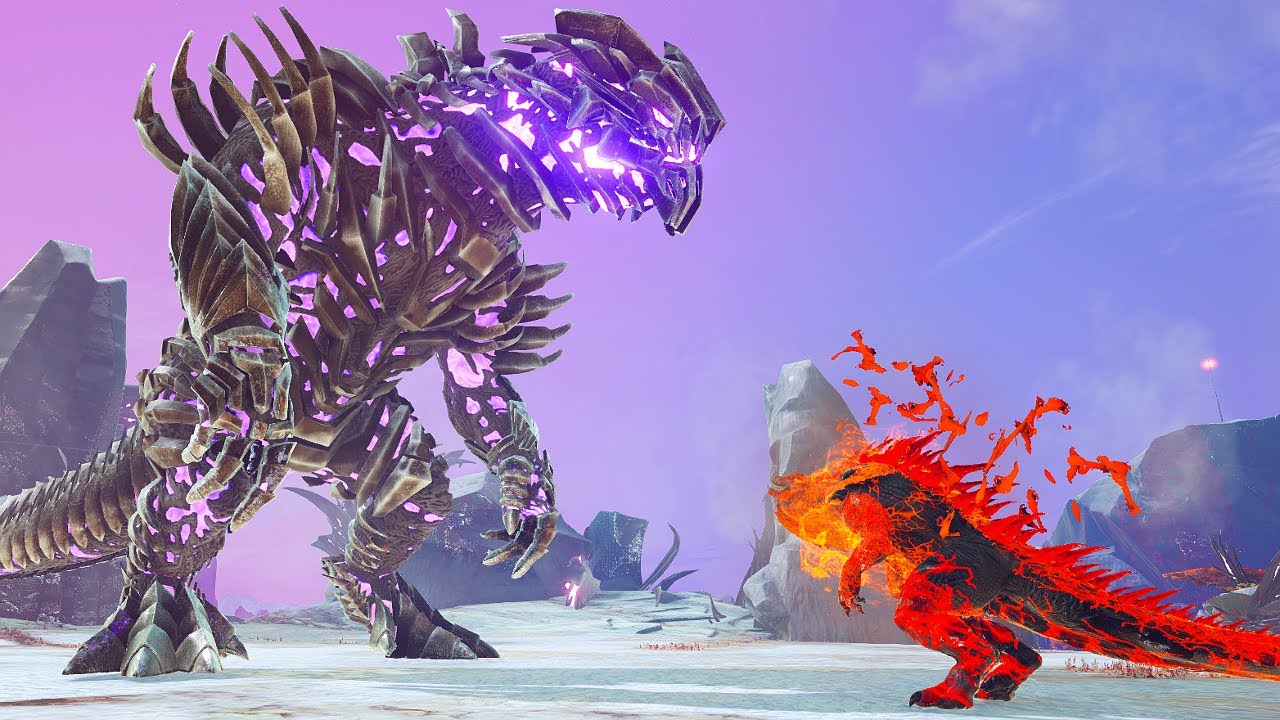 THERMONUCLEAR GOJIRAN vs. ALPHA KING TITAN | ARK Kaiju Battle 🦎