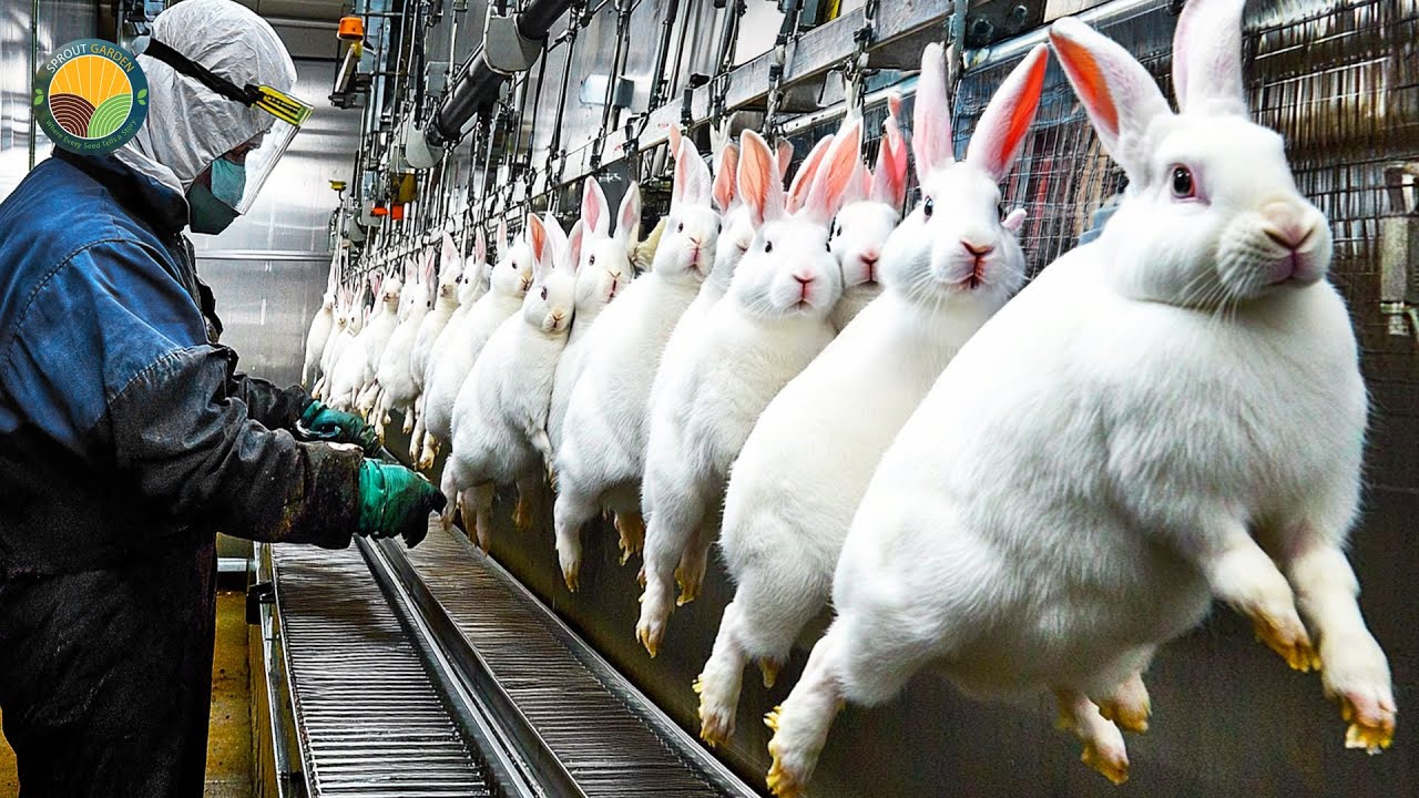 How China Farmers Raise Millions Rabbit For Meat: Rabbit Processing in Factory | Farming Documentary