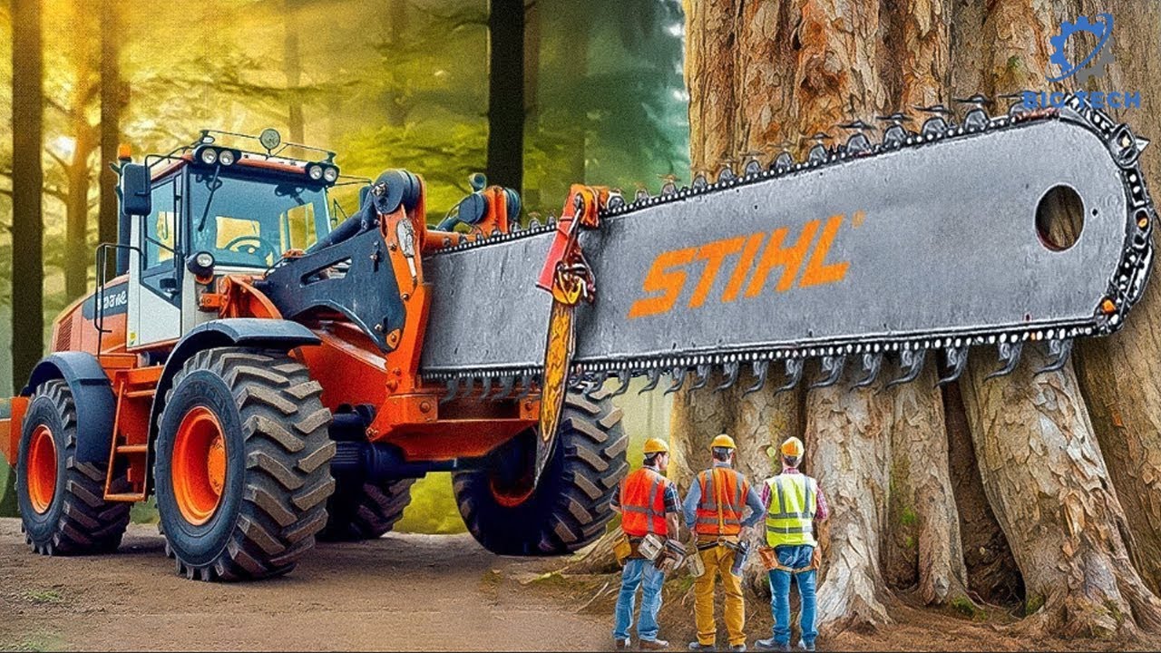 Extreme Dangerous Fastest Big Chainsaw Cutting Tree Machines | Monster Stump Removal Excavator #2