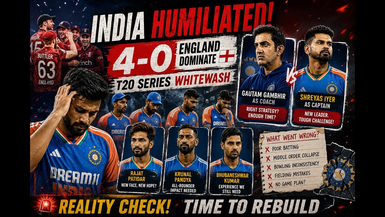 India Humiliated; Lost 4-0 to England #indvseng #indiancricket #shreyasiyer