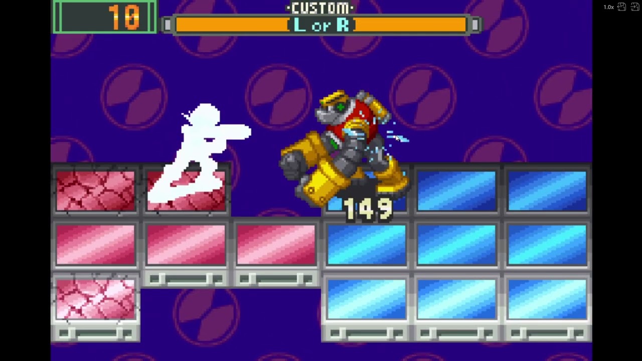Mega Man Battle Network - Losing against Gutsman.EXE