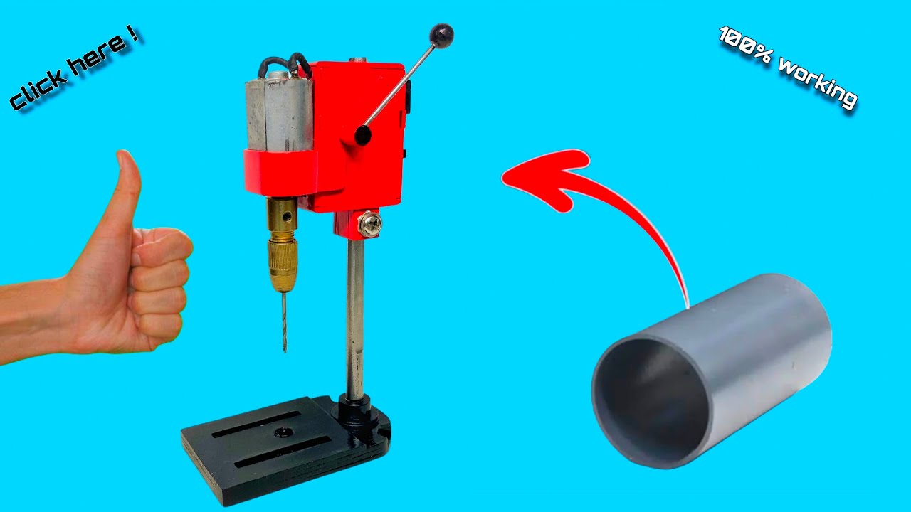How TO make MINI bench DRILL from PVC #Minibenchdrill #IbadatModelMaker 👍